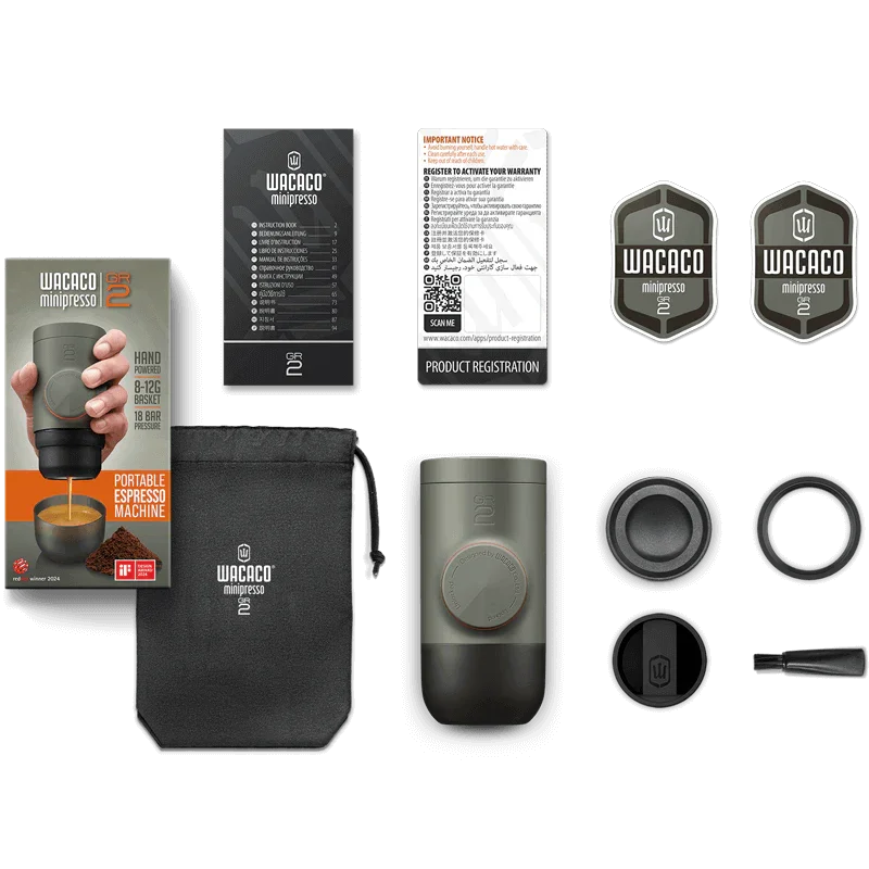 WACACO Minipresso GR2 Portable Espresso Machine for Ground Coffee - Tashqila WACACO Minipresso GR2 Portable Espresso Machine for Ground Coffee - Tashqila